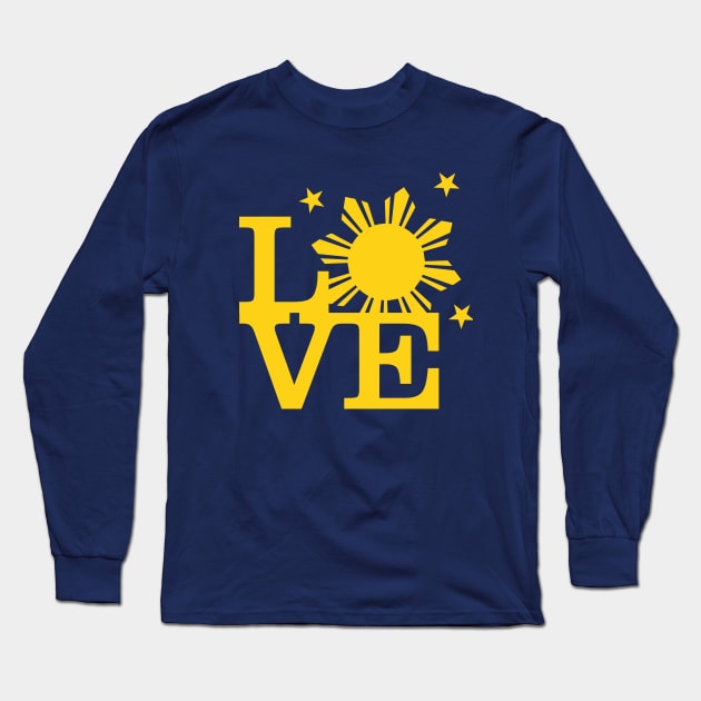 Filipino Sun Bright Love Long Sleeve T-Shirt by SkarloCueva